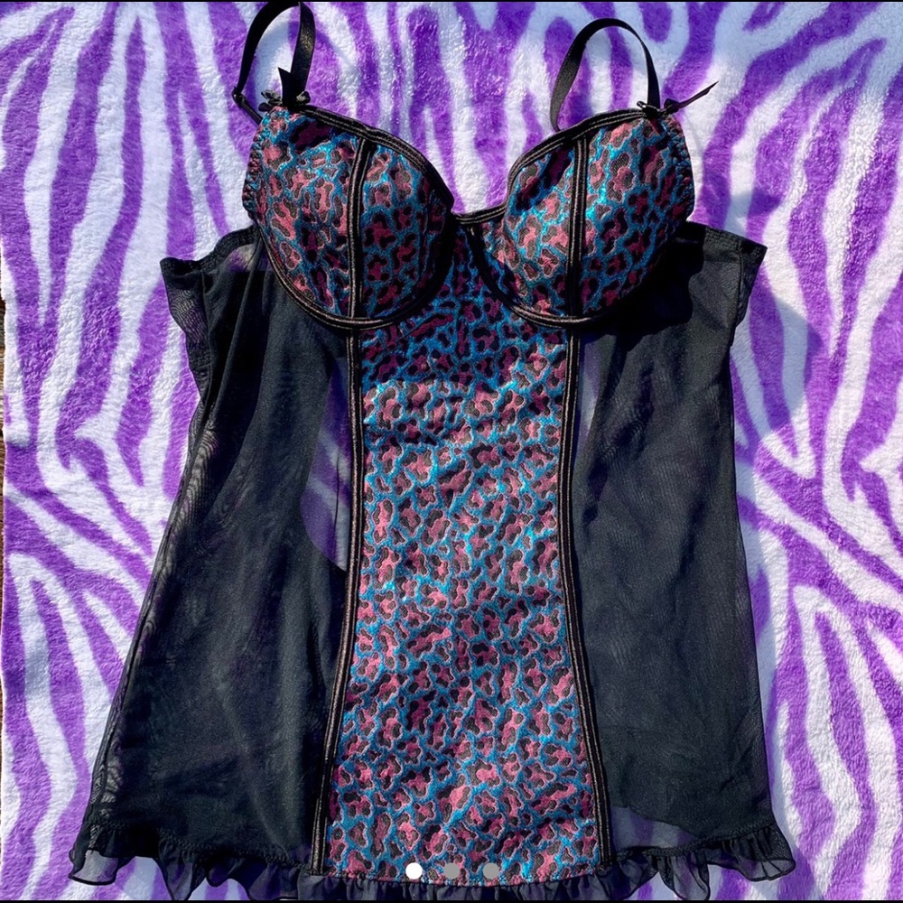 Leopard Print Bustier Top